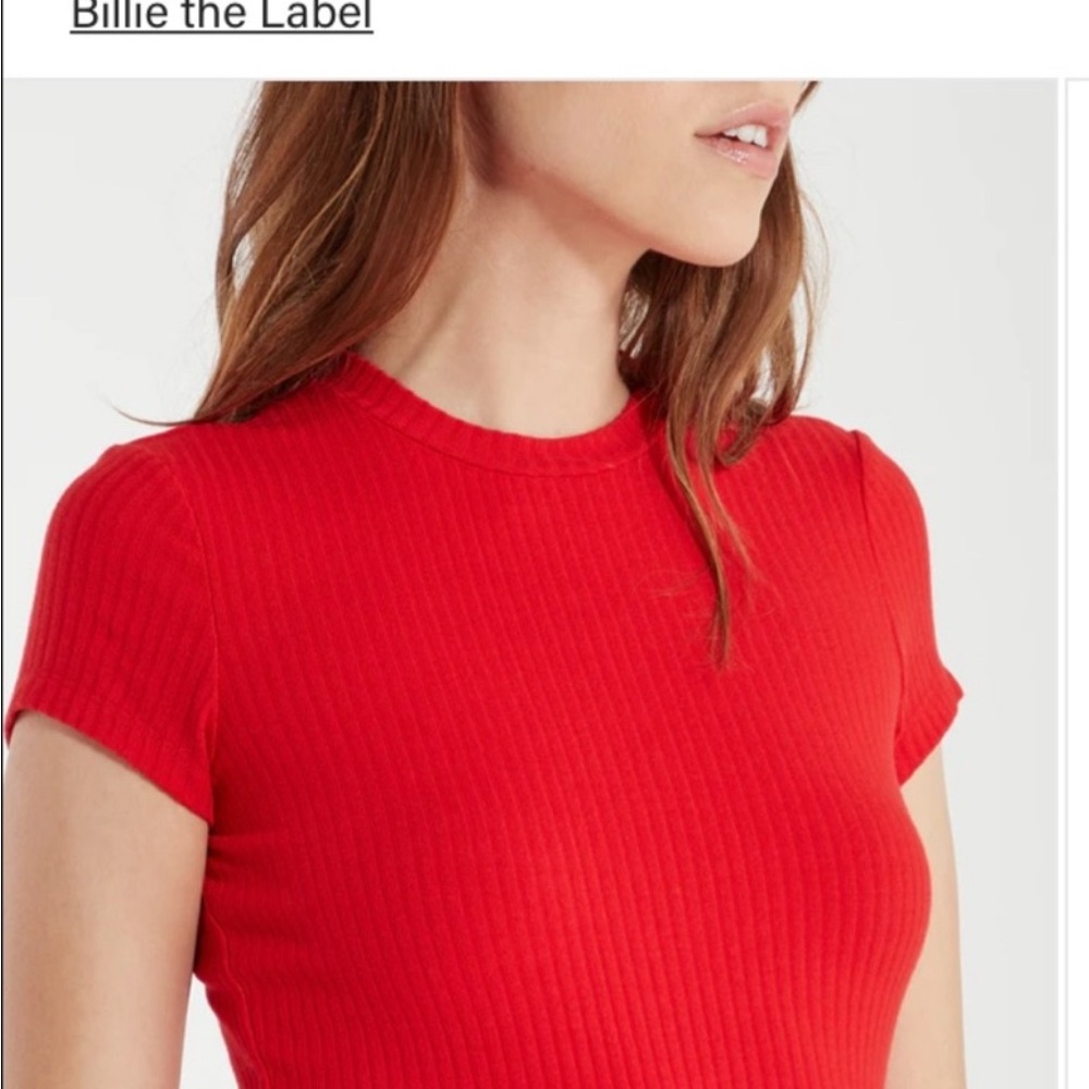 NWT ❤️Billie The Label Beautiful Julia Rib Top Cherry Red M PERFECT4UR VALENTINE - Picture 4 of 6